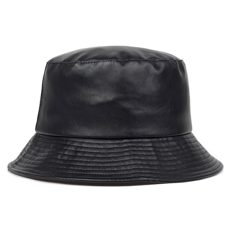 Sterling™ Waterproof Vegan Leather Bucket Hat Rain Brim