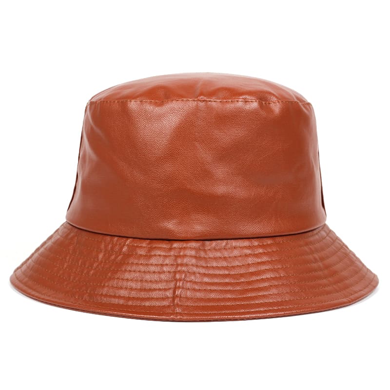 Sterling™ Waterproof Vegan Leather Bucket Hat Rain Brim