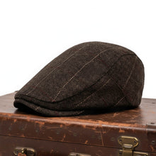 Sterling Tweed Flat Cap™ Low Crown Tweed Fabric Check Stitch