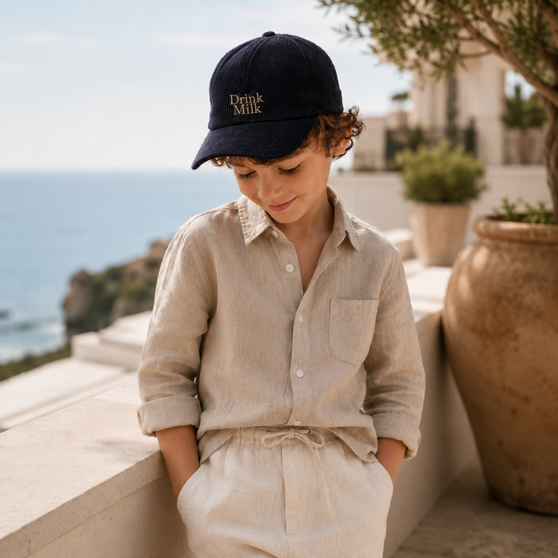 Sterling Rowan Kids Corduroy Cap™ Soft Brim Letter Embroidery