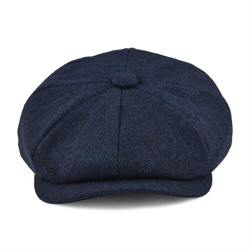 Sterling Vintage™ Wool Twill Newsboy Cap 8 Panel Wool Button