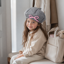 Sterling™ Children Bow Beret Knit Winter Cap With Bow Detail