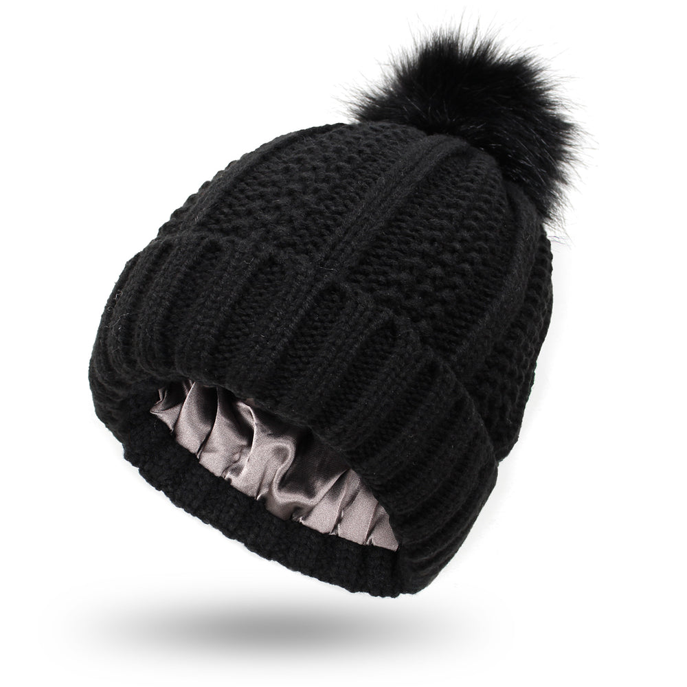 Sterling Élan™ Satin-Lined Wool Pom Beanie