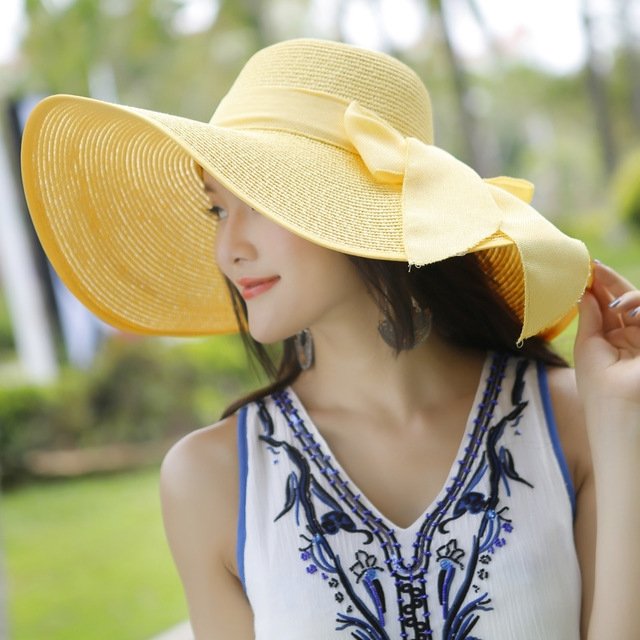 Sterling Beach Sun™ Protection Straw Hat For Women Classic Wide Brim