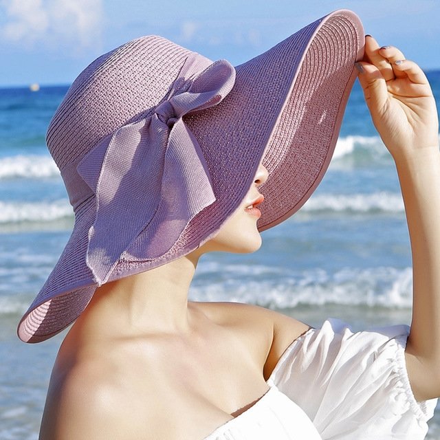 Sterling Beach Sun™ Protection Straw Hat For Women Classic Wide Brim
