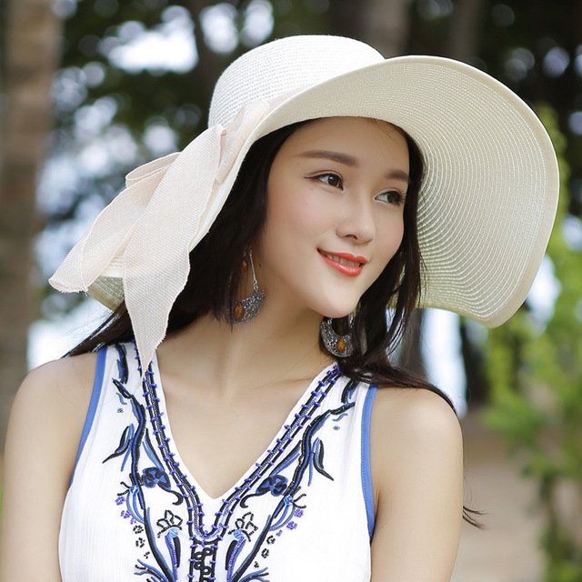 Sterling Beach Sun™ Protection Straw Hat For Women Classic Wide Brim