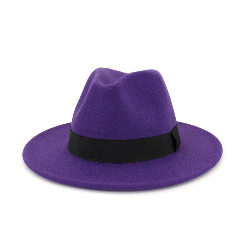 Sterling Black Top Ha Jazz Hat Woolen Hat Fedoras Hat Halo™ Brim