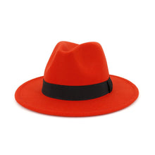 Sterling Black Top Ha Jazz Hat Woolen Hat Fedoras Hat Halo™ Brim