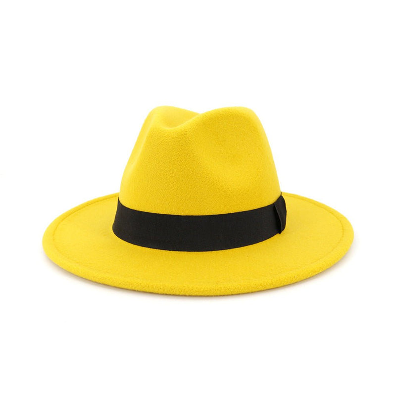 Sterling Black Top Ha Jazz Hat Woolen Hat Fedoras Hat Halo™ Brim
