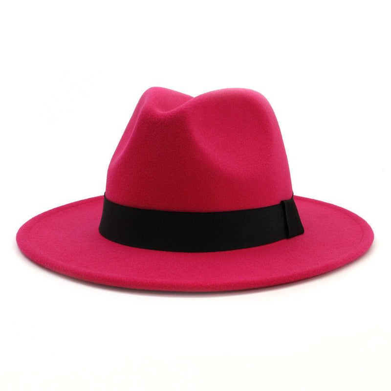Sterling Black Top Ha Jazz Hat Woolen Hat Fedoras Hat Halo™ Brim