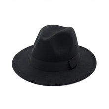 Sterling Black Top Ha Jazz Hat Woolen Hat Fedoras Hat Halo™ Brim