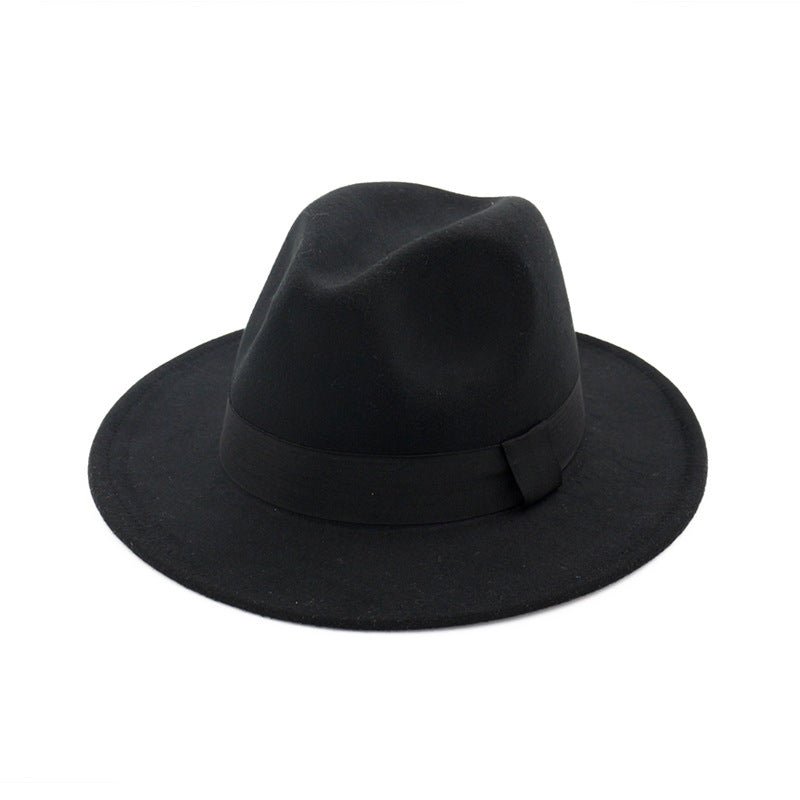 Sterling Black Top Ha Jazz Hat Woolen Hat Fedoras Hat Halo™ Brim