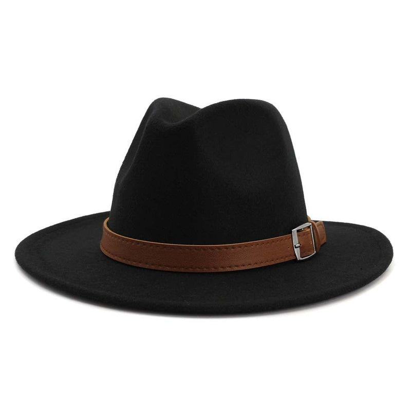 Sterling Classic Wide™ Brim Fedora Hat Elegant British Style Felt Band