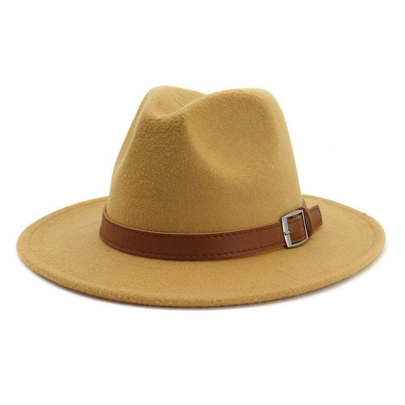 Sterling Classic Wide™ Brim Fedora Hat Elegant British Style Felt Band