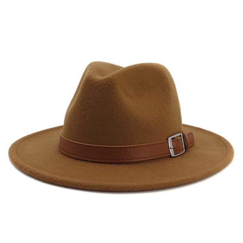 Sterling Classic Wide™ Brim Fedora Hat Elegant British Style Felt Band