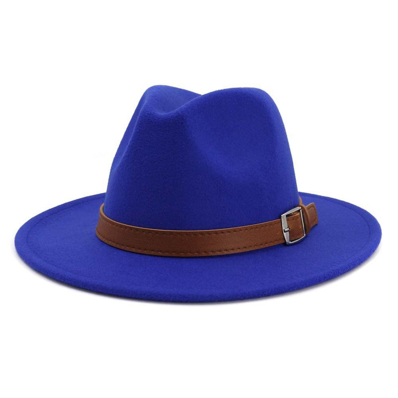 Sterling Classic Wide™ Brim Fedora Hat Elegant British Style Felt Band