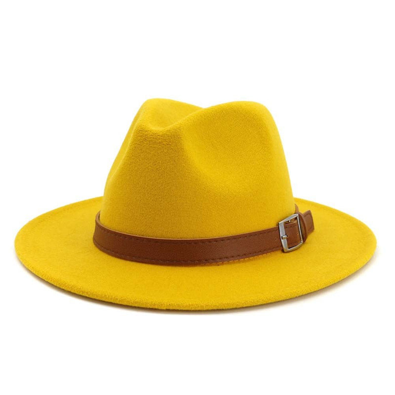 Sterling Classic Wide™ Brim Fedora Hat Elegant British Style Felt Band