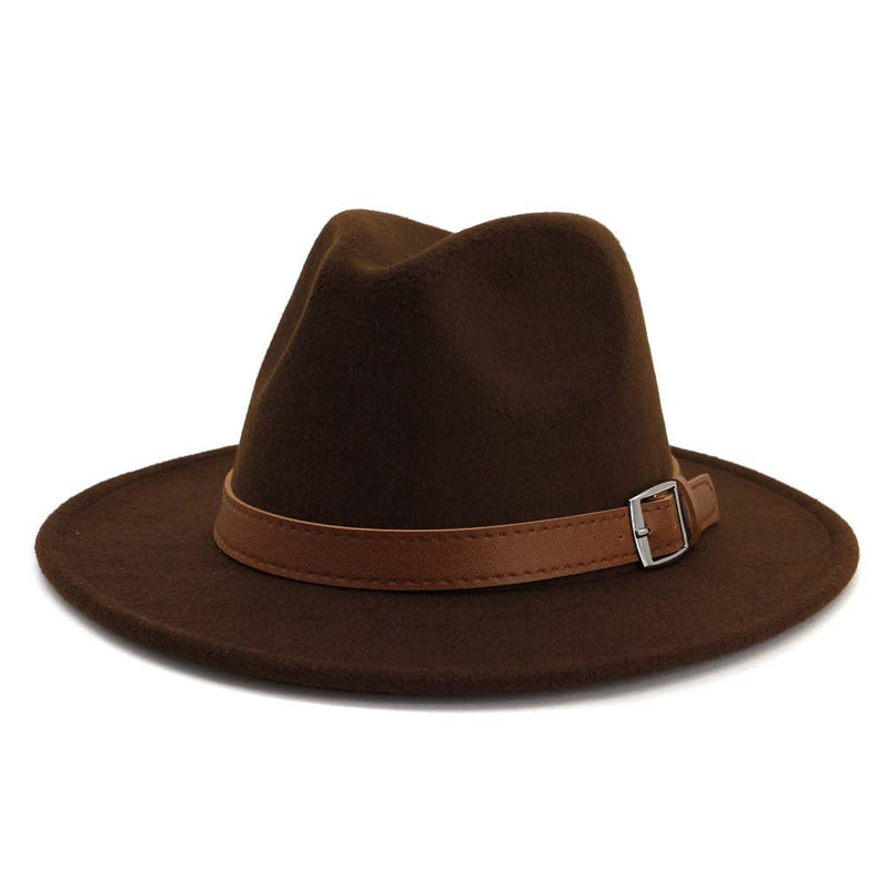 Sterling Classic Wide™ Brim Fedora Hat Elegant British Style Felt Band
