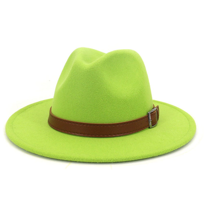 Sterling Classic Wide™ Brim Fedora Hat Elegant British Style Felt Band