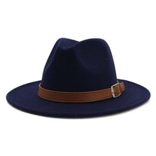 Sterling Classic Wide™ Brim Fedora Hat Elegant British Style Felt Band