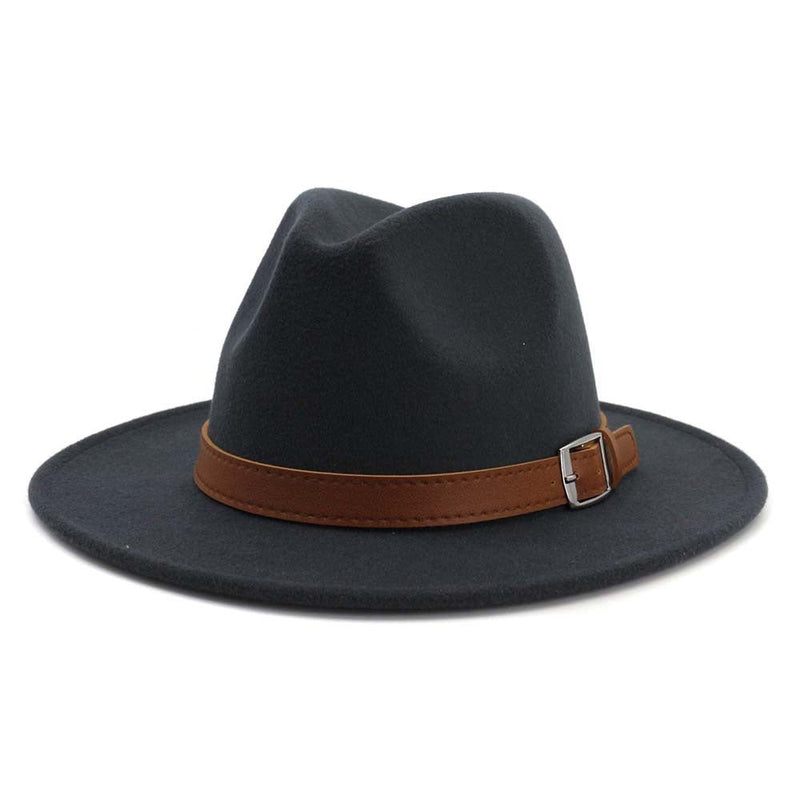 Sterling Classic Wide™ Brim Fedora Hat Elegant British Style Felt Band