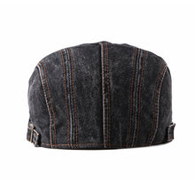 Sterling Vintage Washed™ Cheesecutter Flat Cap Denim Stitch Detail