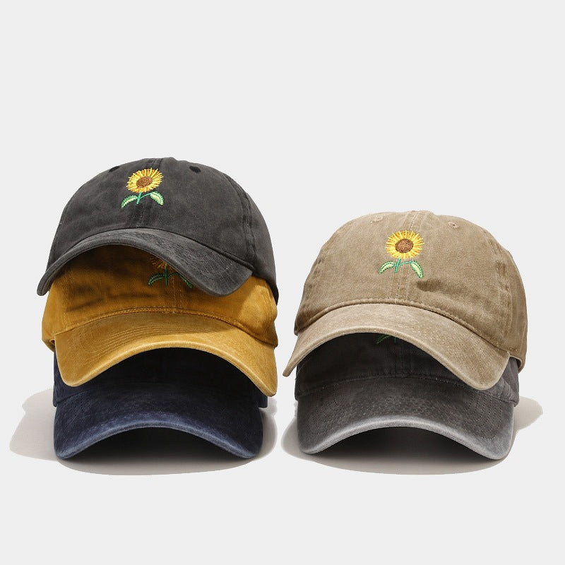 Sterling Vintage Sunflower™ Cap Washed Peaked Outdoor Travel Hat