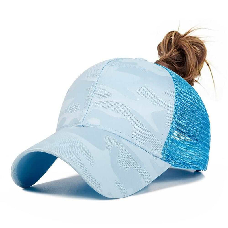 Sterling Ponytail Baseball Cap™ Curved Brim Mesh Back Opening