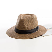 Sterling Casual Jazz Beach™ Straw Hat Fedora Paper Straw Woven Band