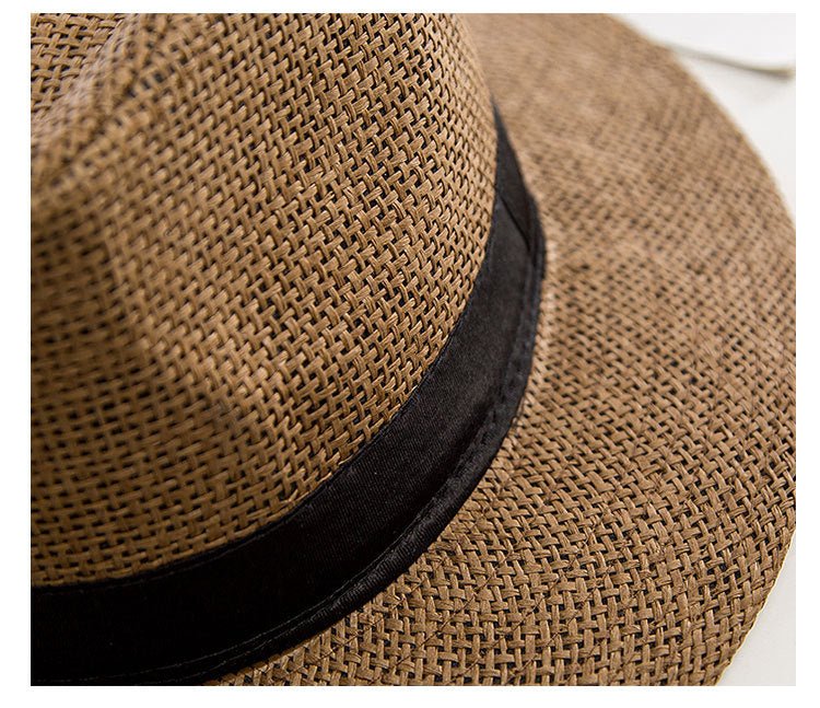 Sterling Casual Jazz Beach™ Straw Hat Fedora Paper Straw Woven Band