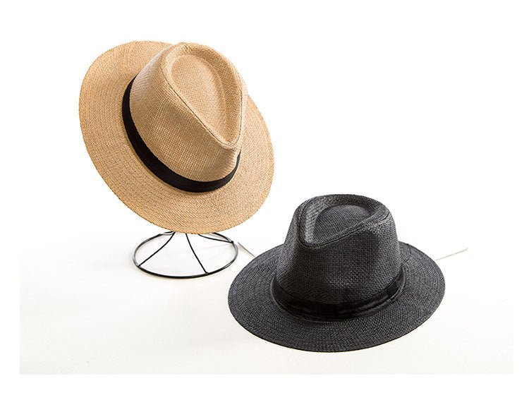 Sterling Casual Jazz Beach™ Straw Hat Fedora Paper Straw Woven Band