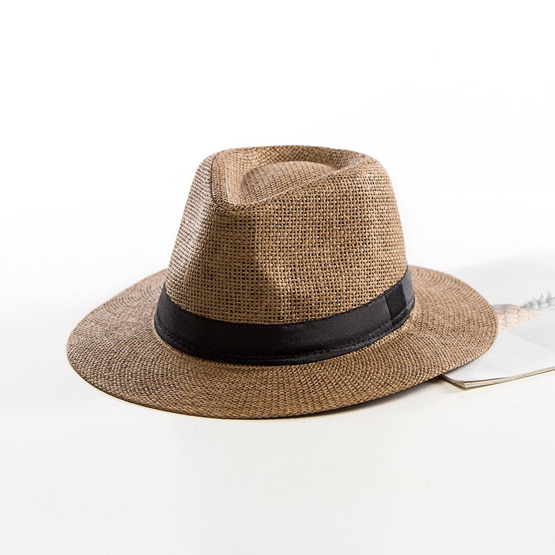 Sterling Casual Jazz Beach™ Straw Hat Fedora Paper Straw Woven Band