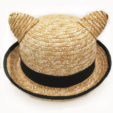 Sterling Cat Ear™ Straw Hat Flanged Natural Wheat Ear Detail