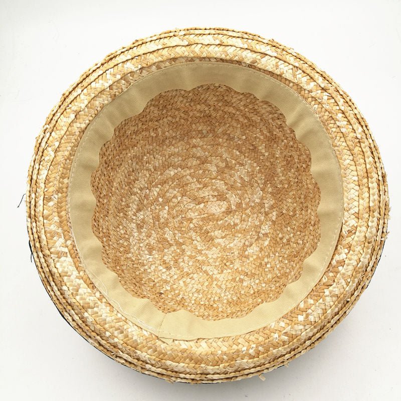 Sterling Cat Ear™ Straw Hat Flanged Natural Wheat Ear Detail