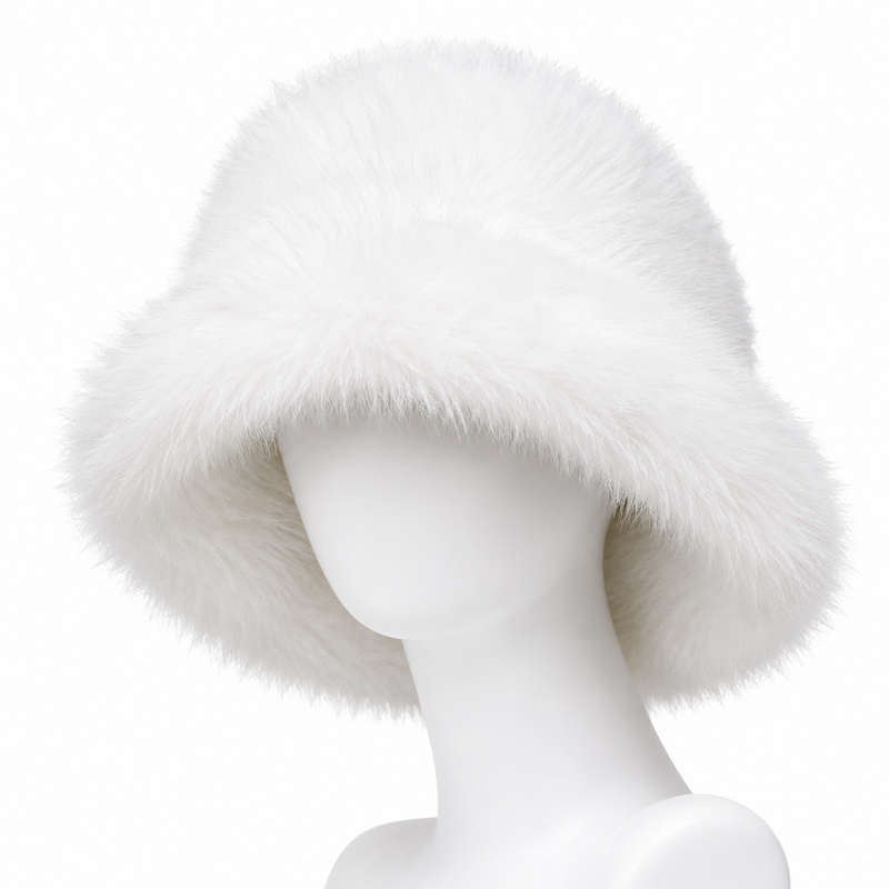 Sterling Solea Winter Bucket Hat™ Faux Mink Plush Bright Yellow