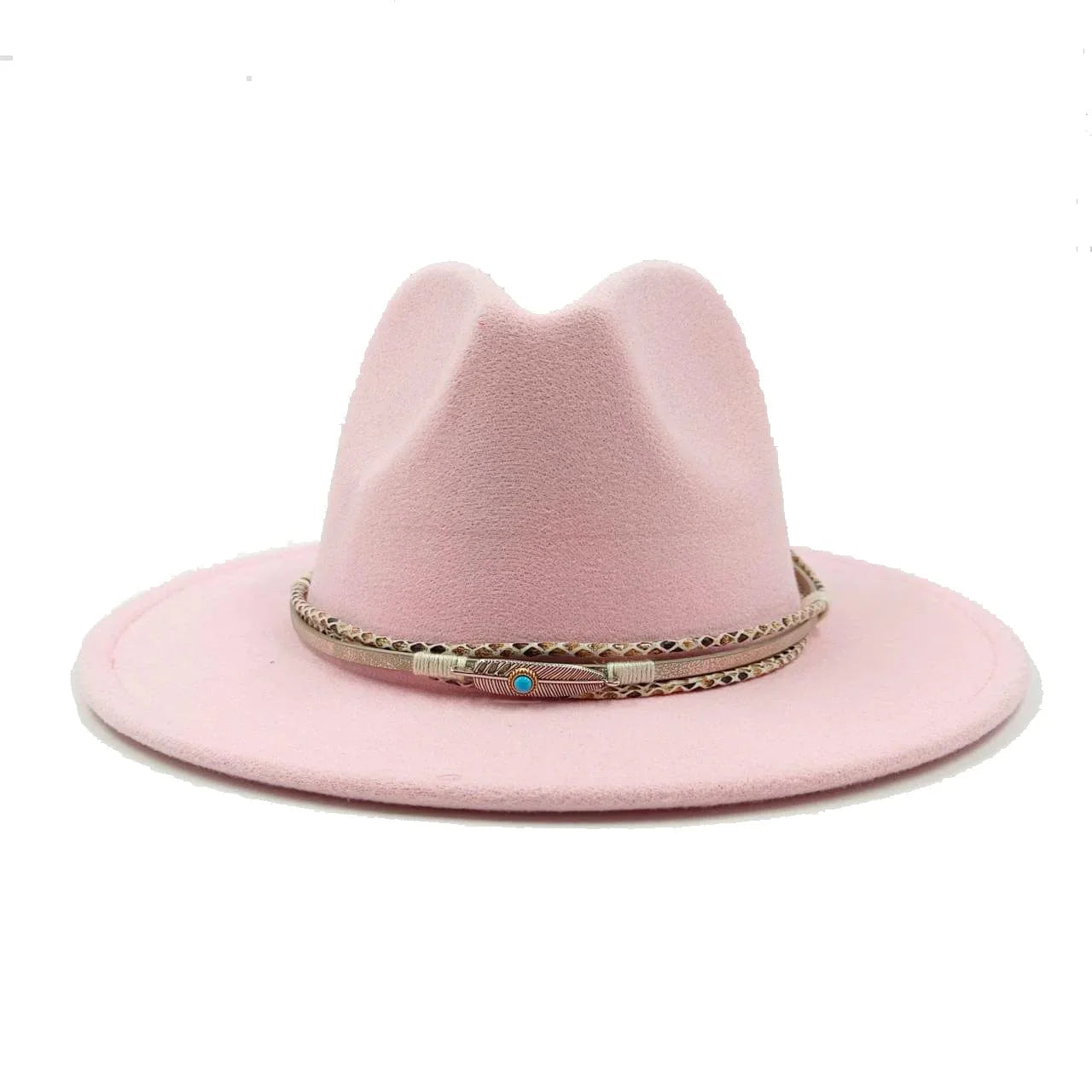Sterling Cowgirl Rose Western Felt Hat™  Braided Bead Band