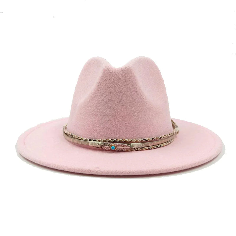 Sterling Cowgirl Rose Western Felt Hat™  Braided Bead Band