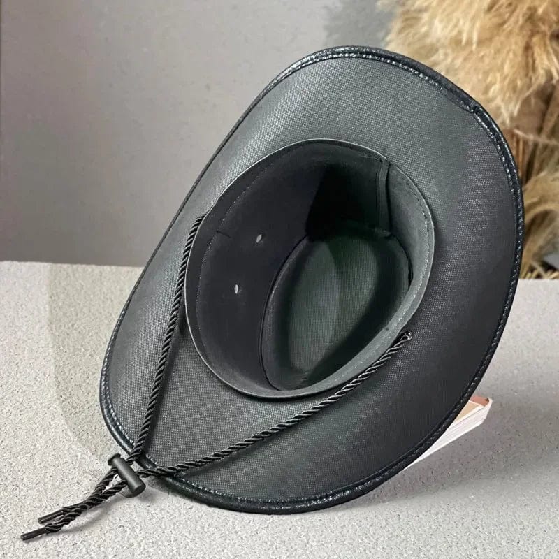 Sterling Authentic Cowboy Hat™ Wide Brim Faux Leather Metal Band