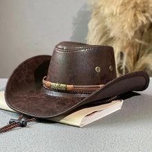 Sterling Authentic Cowboy Hat™ Wide Brim Faux Leather Metal Band