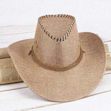Sterling Cowboy Hat™ Wide Brim Linen Tie Strap
