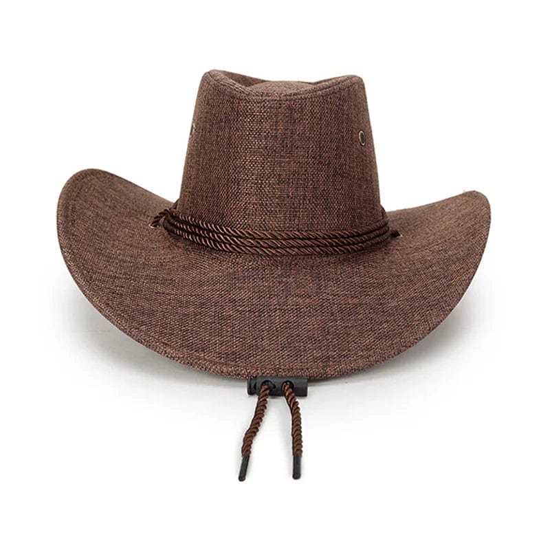 Sterling Cowboy Hat™ Wide Brim Linen Tie Strap