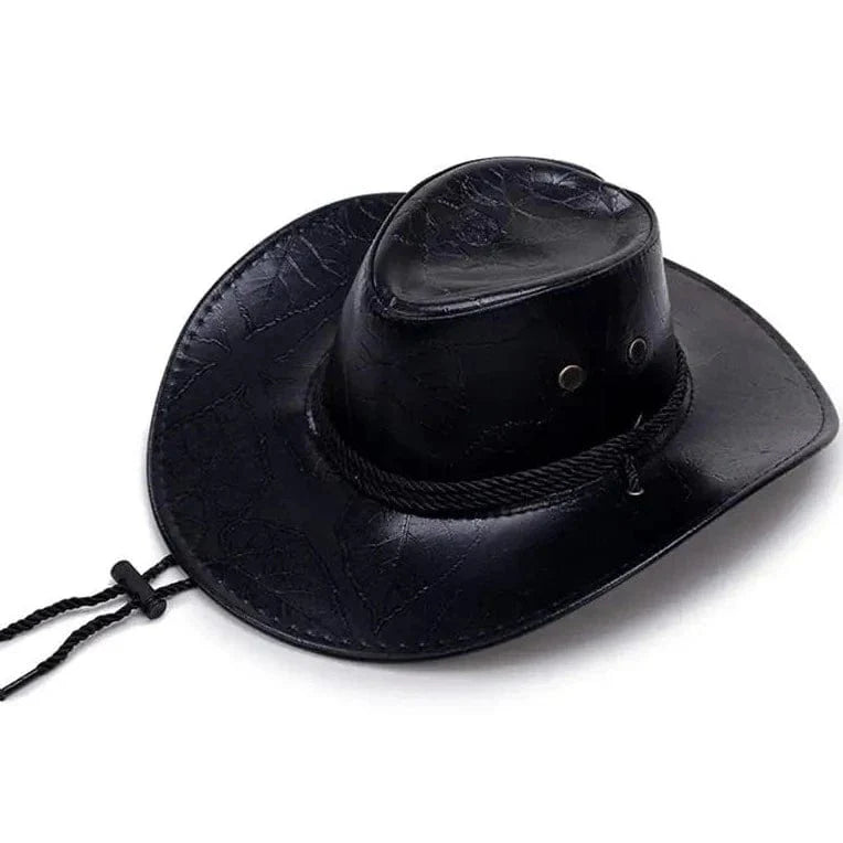 Sterling Western Style Hat™ Wide Brim Faux Leather Rope Band