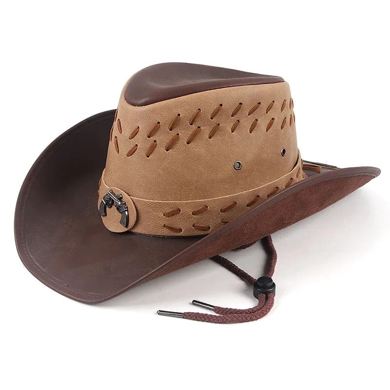 Sterling Western Hat™ Cowboy Faux Leather Retractable Strap