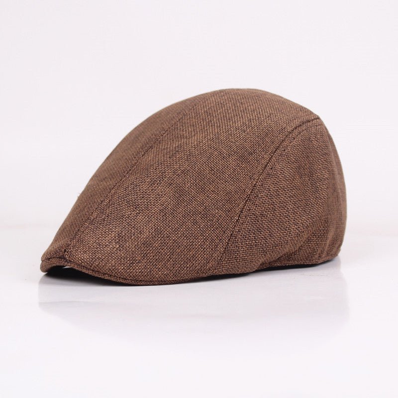Sterling Cheesecutter Flat™ Cap Cotton Linen Adjustable Back