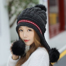 Sterling™ Cozy Fleece Lined Knit Beanie Ear Flap Pompom