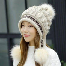 Sterling™ Cozy Fleece Lined Knit Beanie Ear Flap Pompom