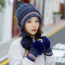 Sterling™ Cozy Fleece Lined Knit Beanie Ear Flap Pompom