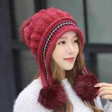 Sterling™ Cozy Fleece Lined Knit Beanie Ear Flap Pompom
