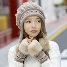 Sterling™ Cozy Fleece Lined Knit Beanie Ear Flap Pompom