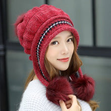 Sterling™ Cozy Fleece Lined Knit Beanie Ear Flap Pompom